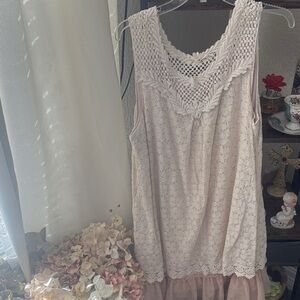 Altar'd State Ivory Lace Crochet Top